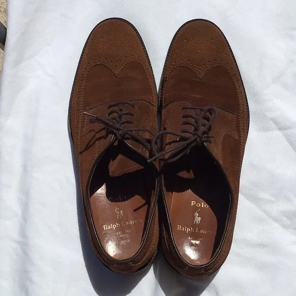 Polo Ralph Lauren suede wingtips 8.5/D used - Picture 5 of 16